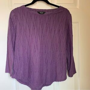 Simply Vera Vera Wang Textured Plum Blouse, size M